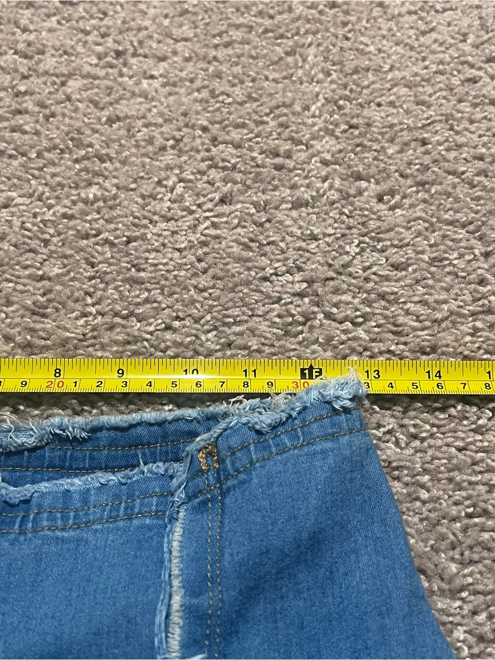 NWOT Fashion Nova Blue Distressed Denim Flare Pants Set - Picture 7 of 11
